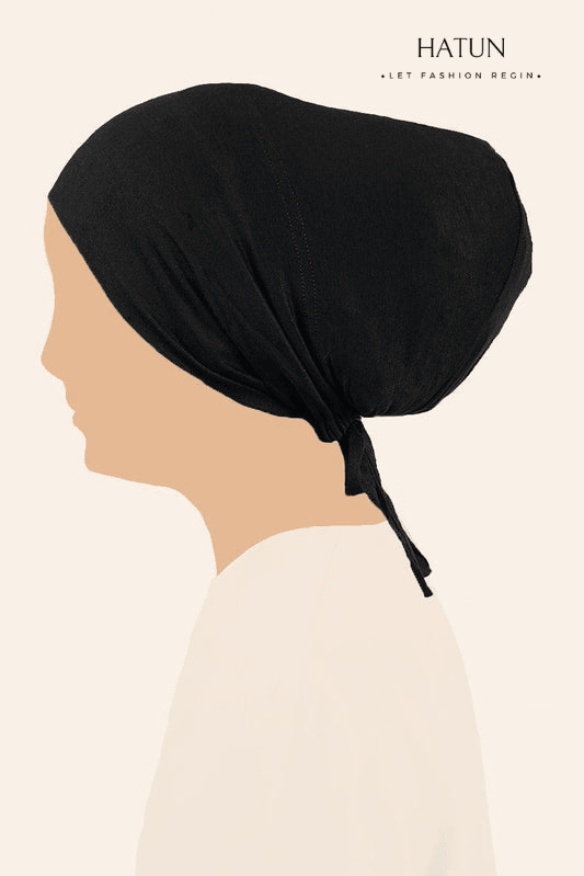 TIE-BACK UNDERSCARVES - Black - HATUN