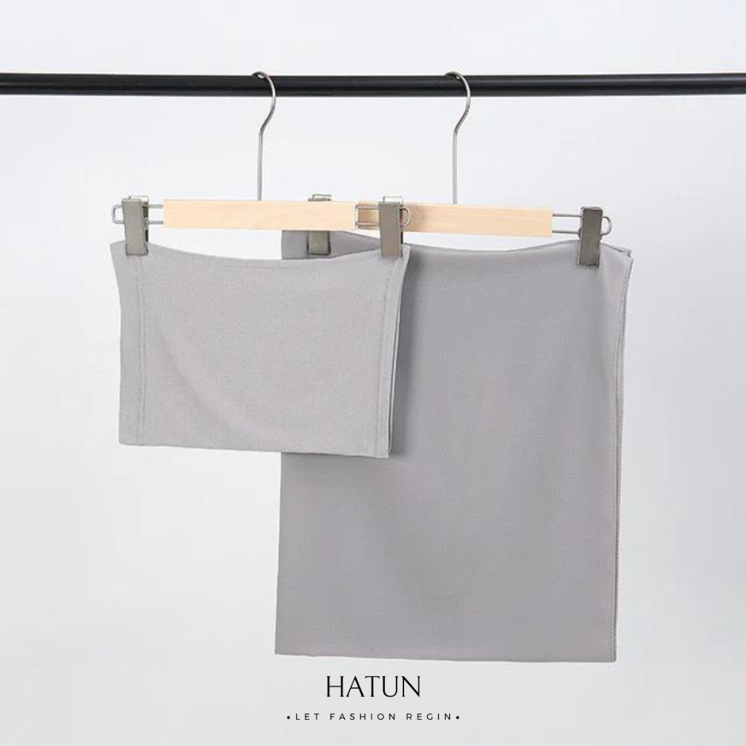 Matching Hijab And Cap Set - DOVE GREY - HATUN