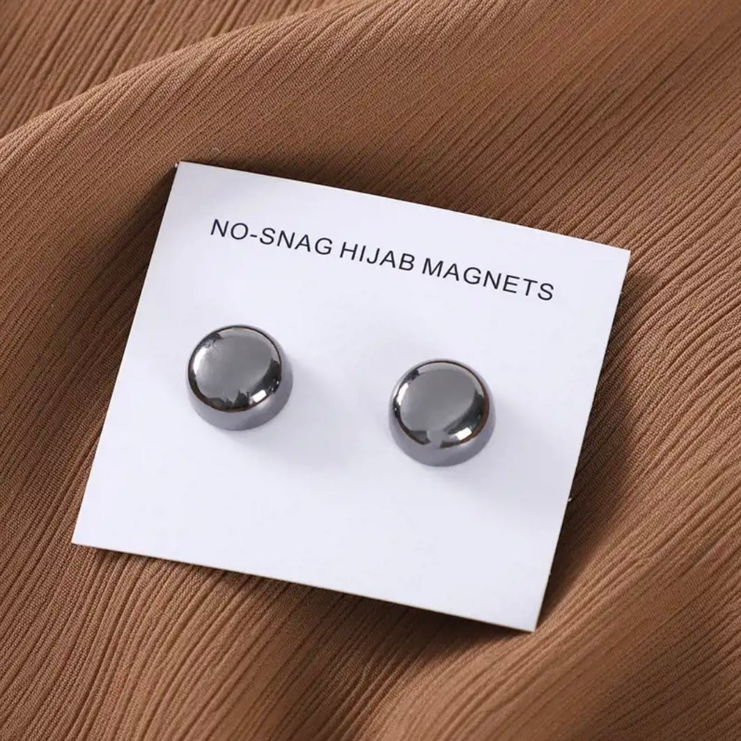 Metallic Hijab Magnets : Round - HATUN