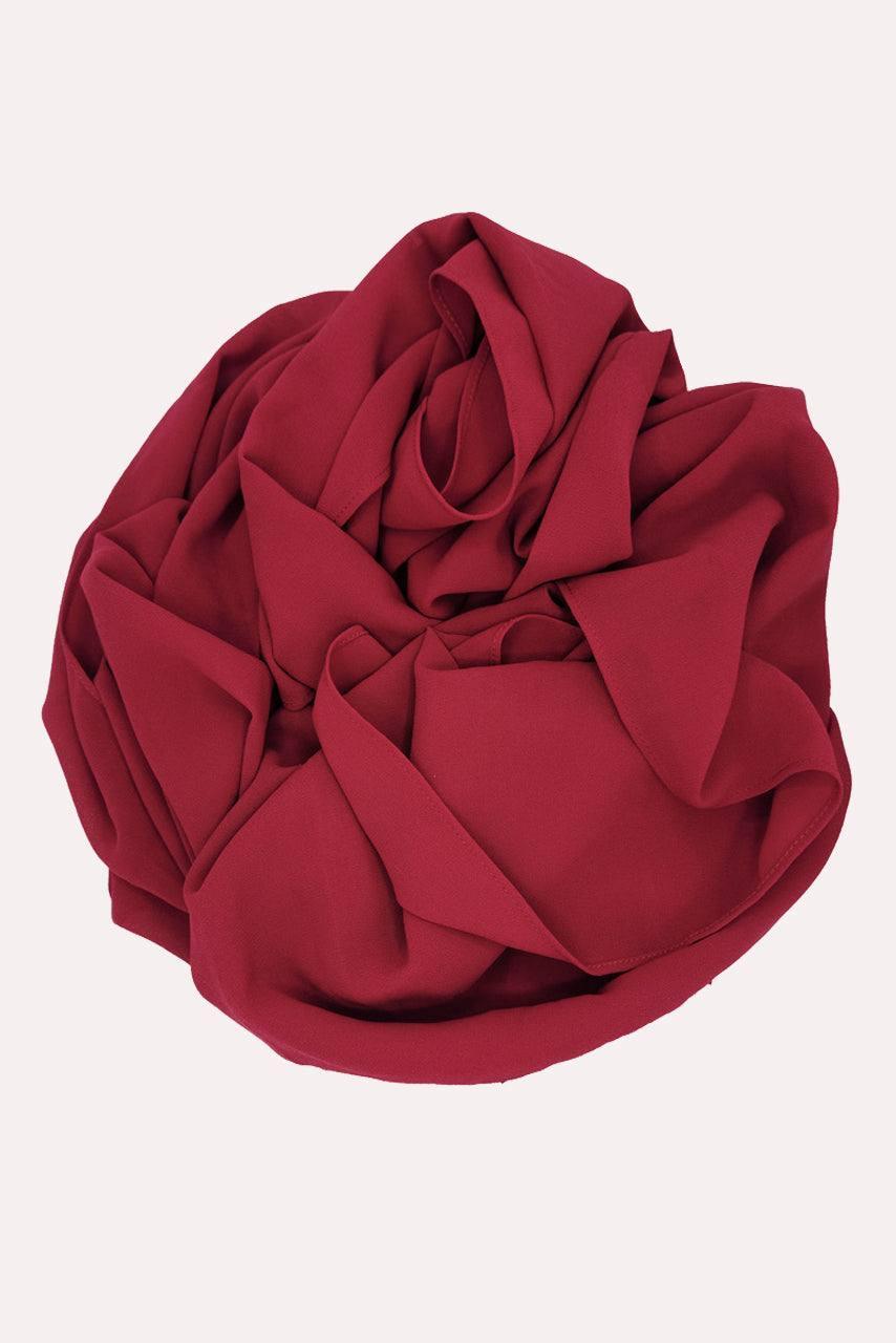 Premium Georgette Hijab - Maroon - HATUN