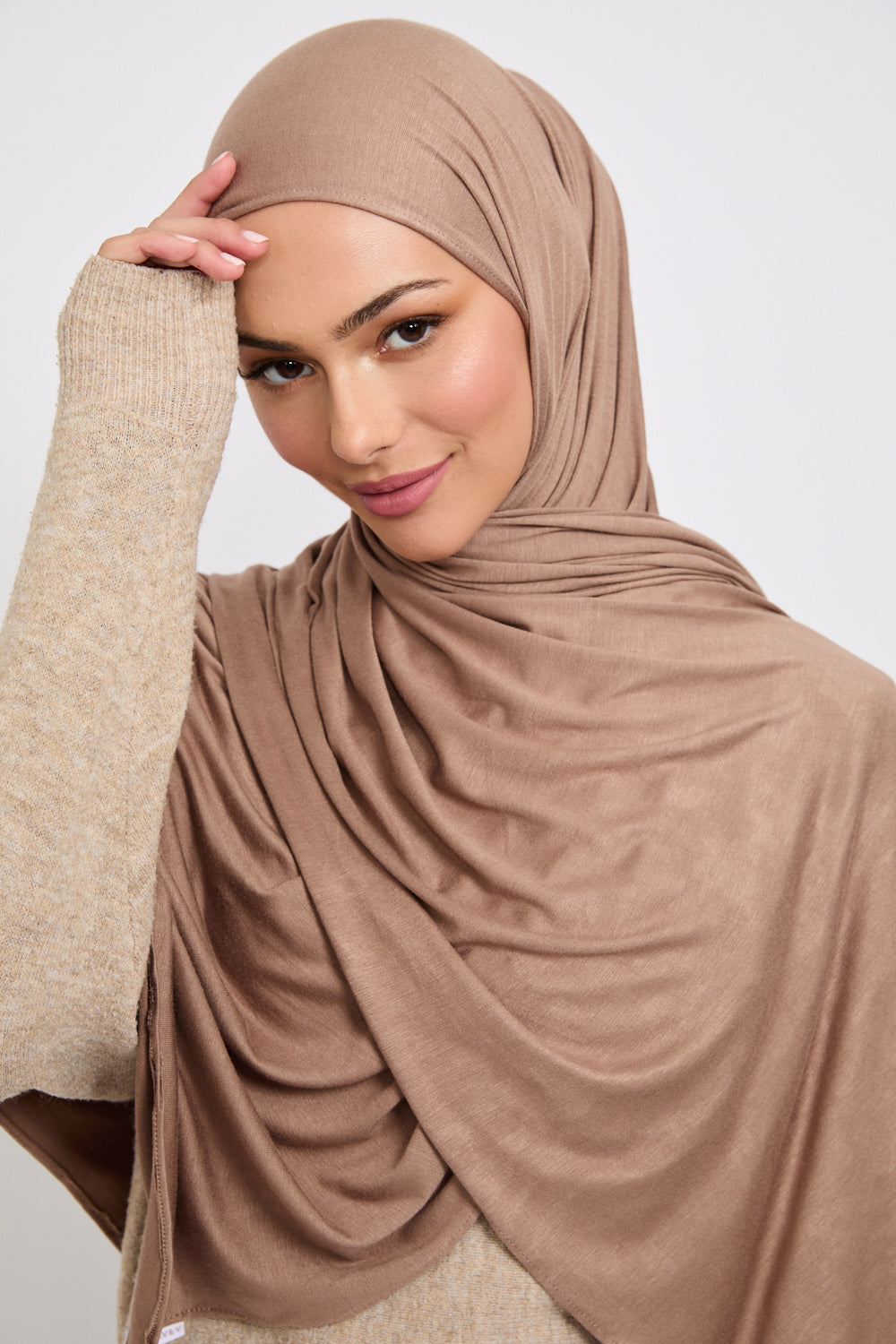 Premium Jersey Hijab - Walnut