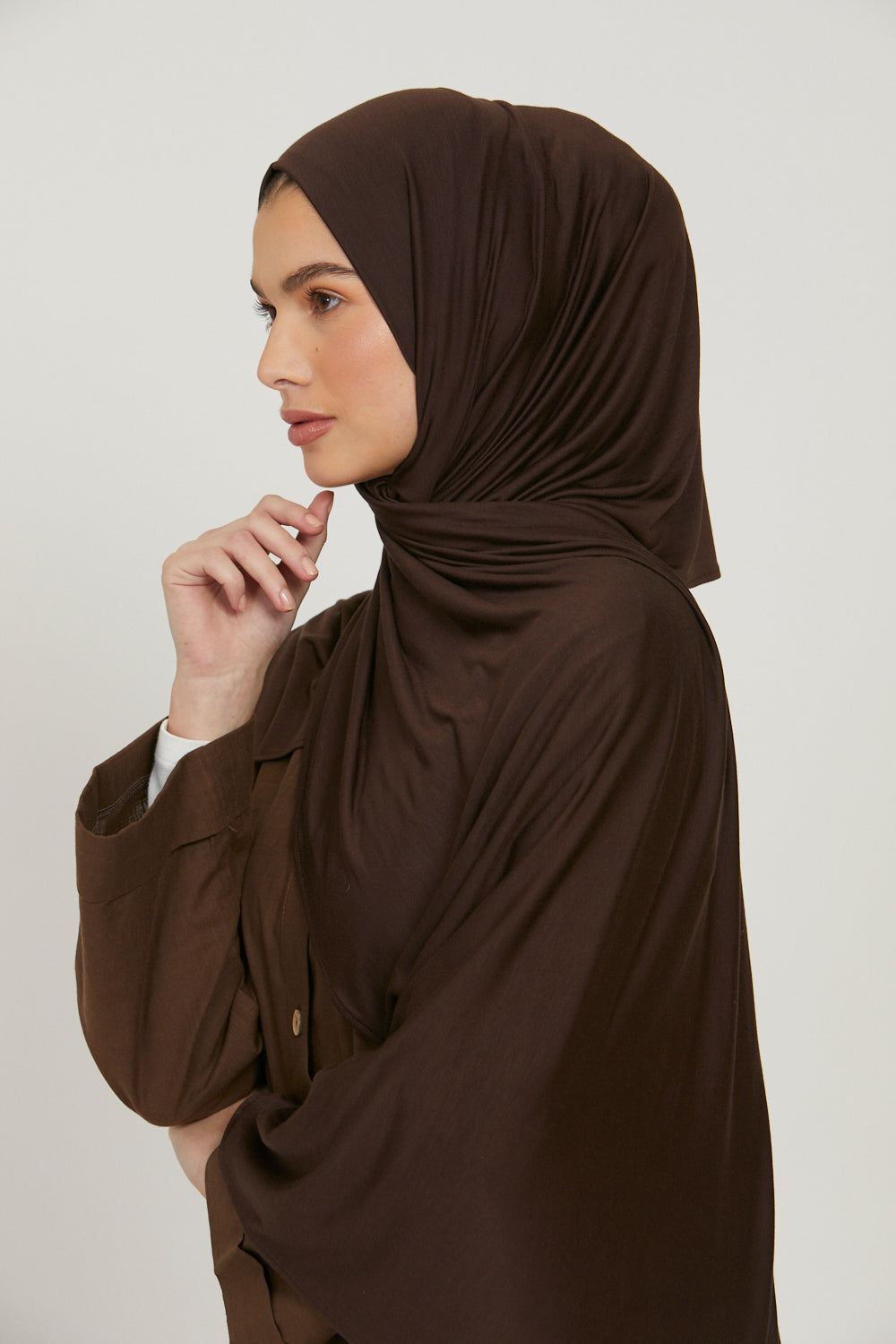 Premium Jersey Hijab - Chocolate