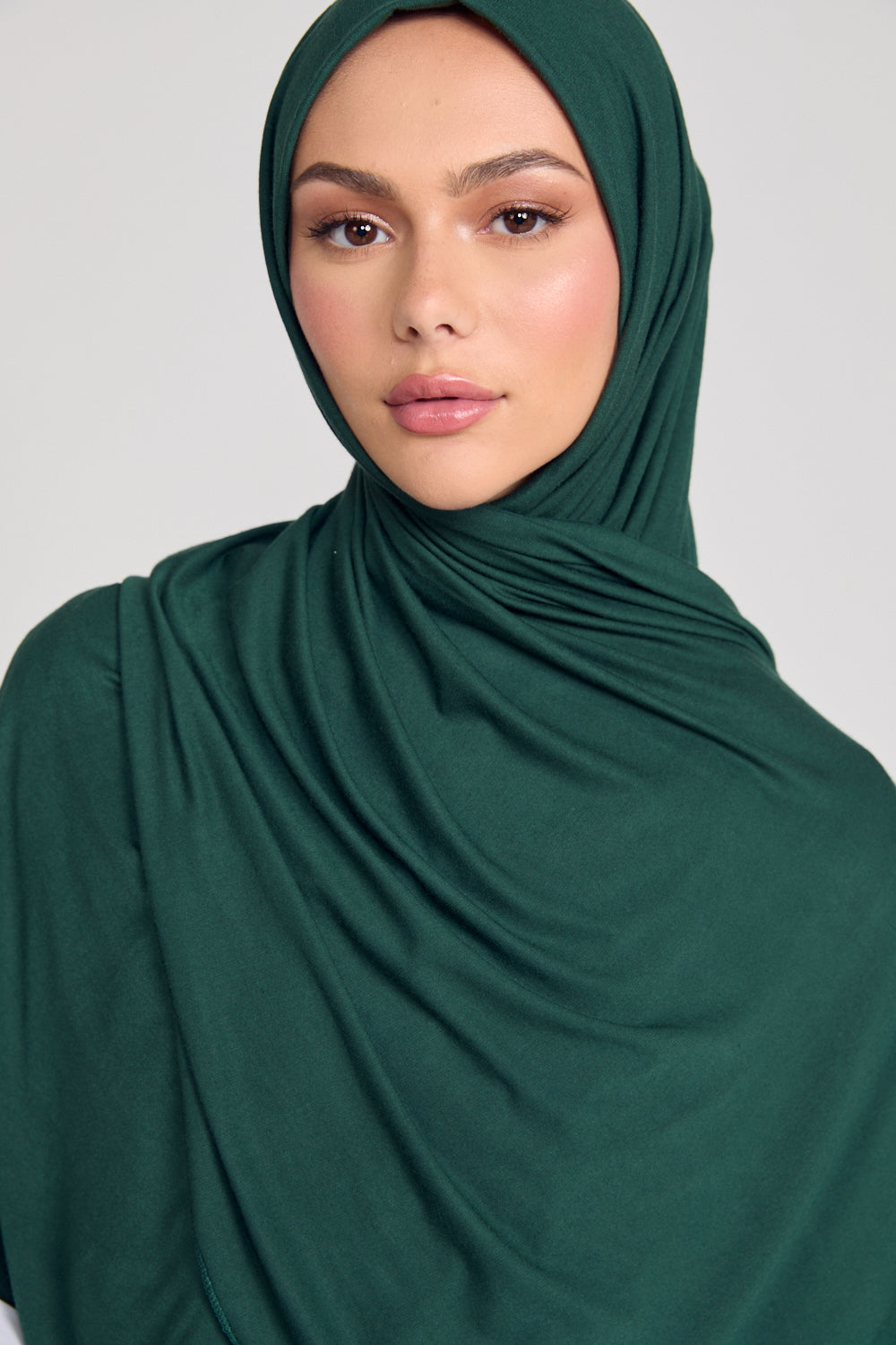 Premium Jersey Hijab - Bottle Green