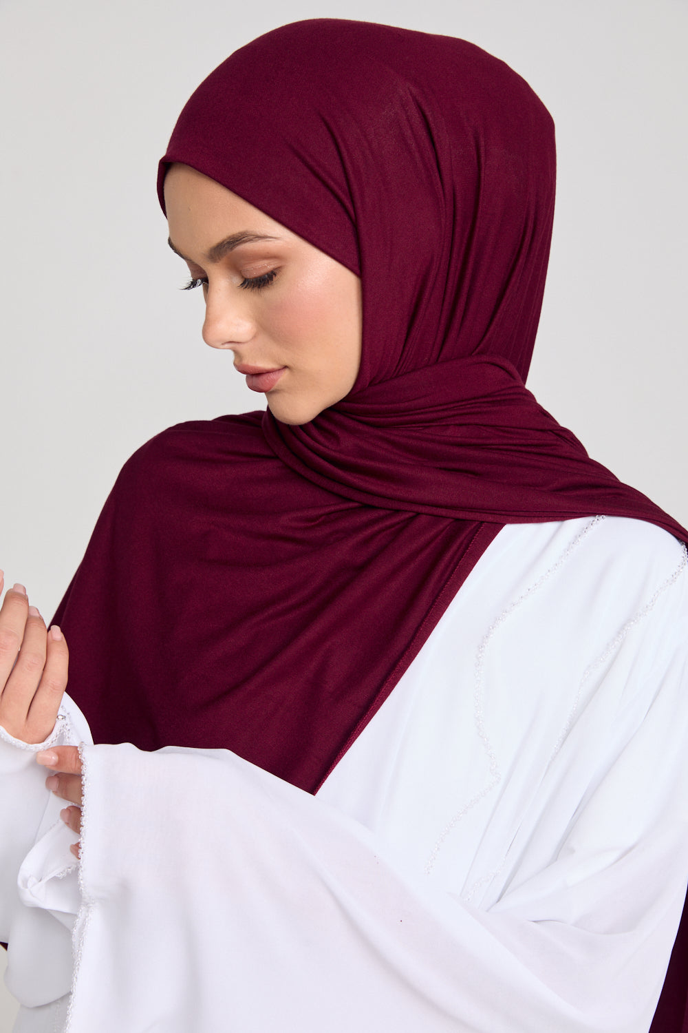 Premium Jersey Hijab - Maroon
