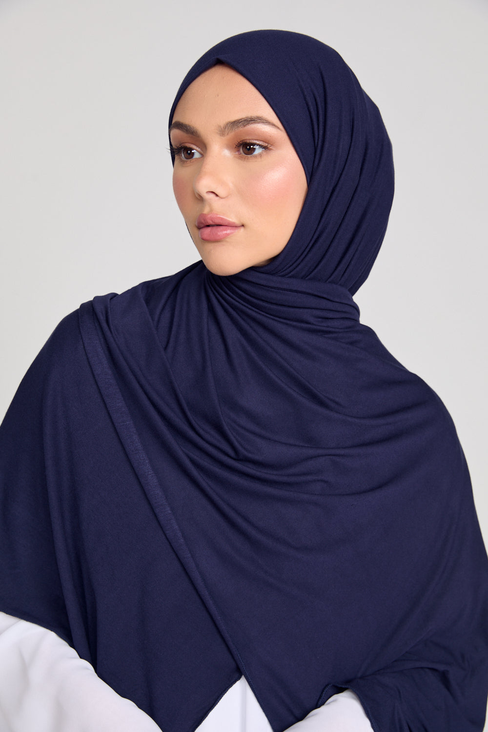 Premium Jersey Hijab - Navy