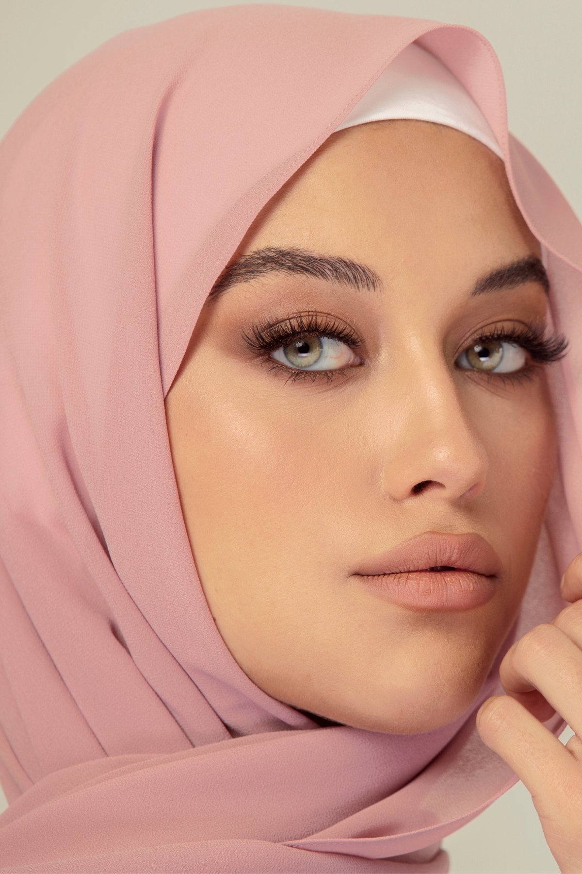 Premium Georgette Hijab - Nude Pink