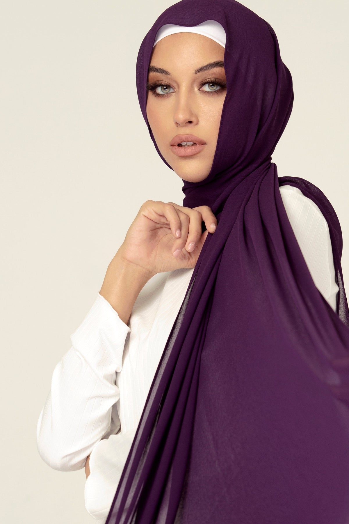 Premium Georgette Hijab - Smooth Mauve