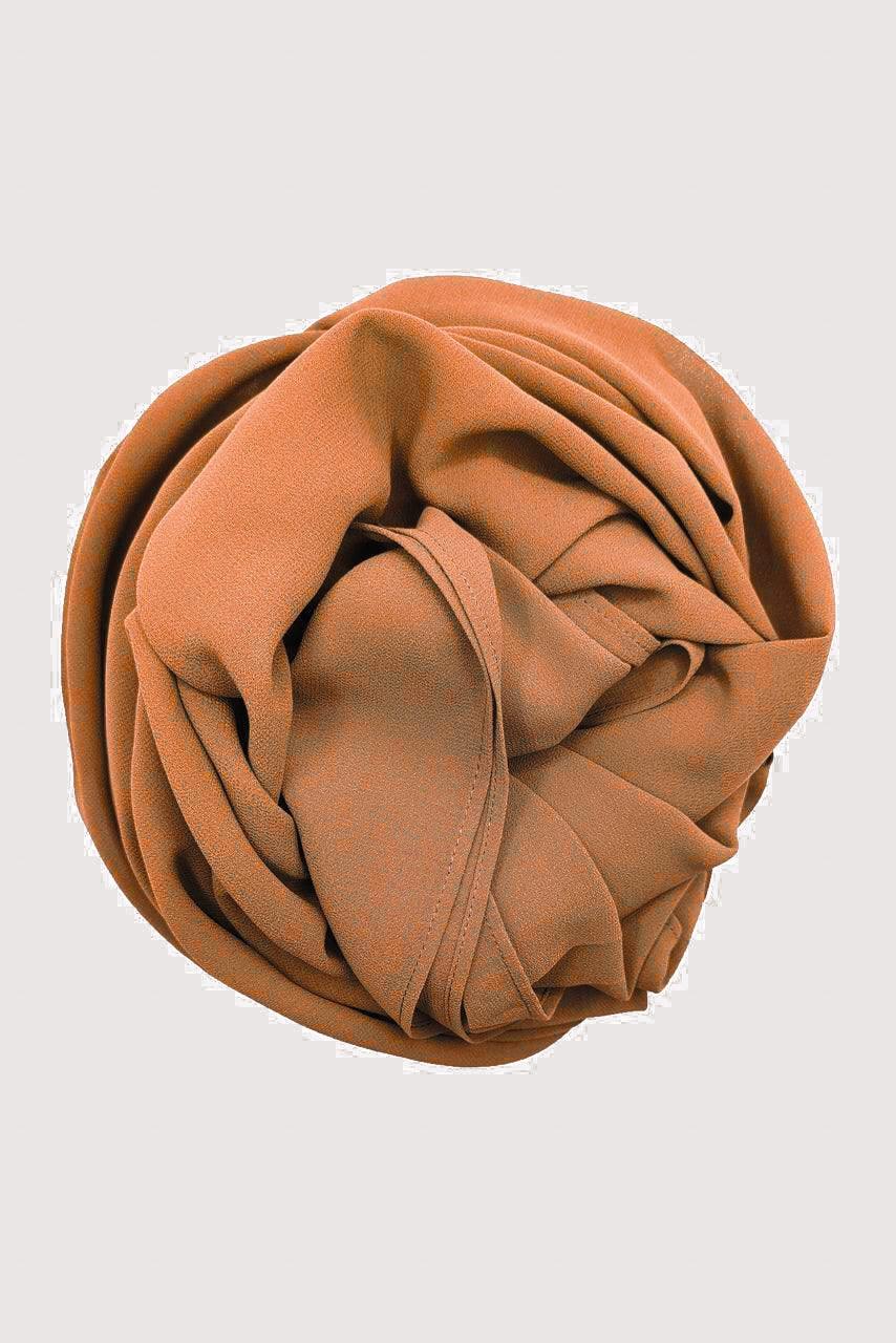 Premium Georgette Hijab - Sandy Brown - HATUN 