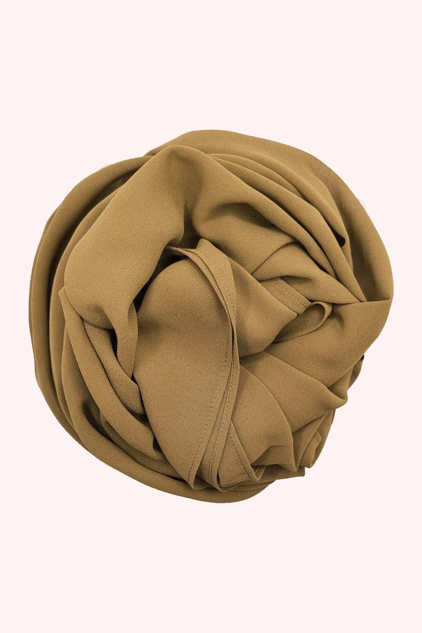 Premium Georgette Hijab - Toffee - HATUN 